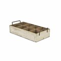 H2H 8 Slot Wooden Crate with Side Metal Handles H22842323
